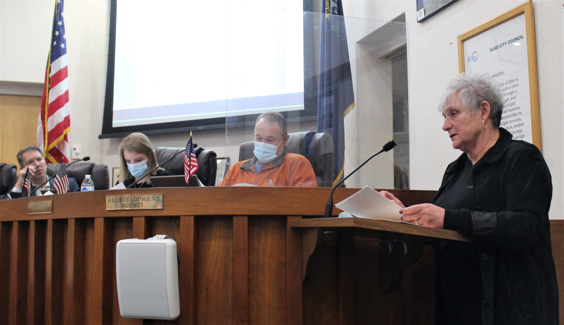 Ester in front of Elko City Council 1 Ester Quilici, CEO Vitality Unlimited
